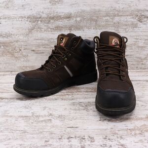 Brahma Men's ASTM F2413-11 Brown Steel Toe Work Oil Resistant Boots US 13